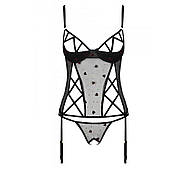 Підв'язок корсет + ремінців Lovelia corset Black L/XL - Пристрасть, фото 2
