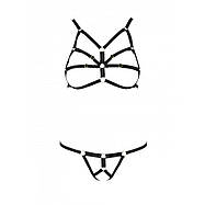 Комплект білизни з стреп Passion Exclusive ARMANDA SET XXL/XXXL, black, фото 3