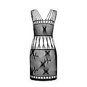 Бодістокінг міні-сукня з метеликами Passion BS090 One Size black, фото 5