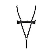 Боді з екокожі Passion CELINE BODY S/M, black, з доступом, відкритий, фото 4