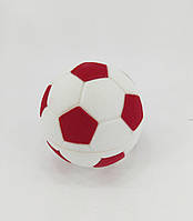 Футляр для украшений "Мяч " белый с красными вставками (универсальная прорезь)(1413/42)
