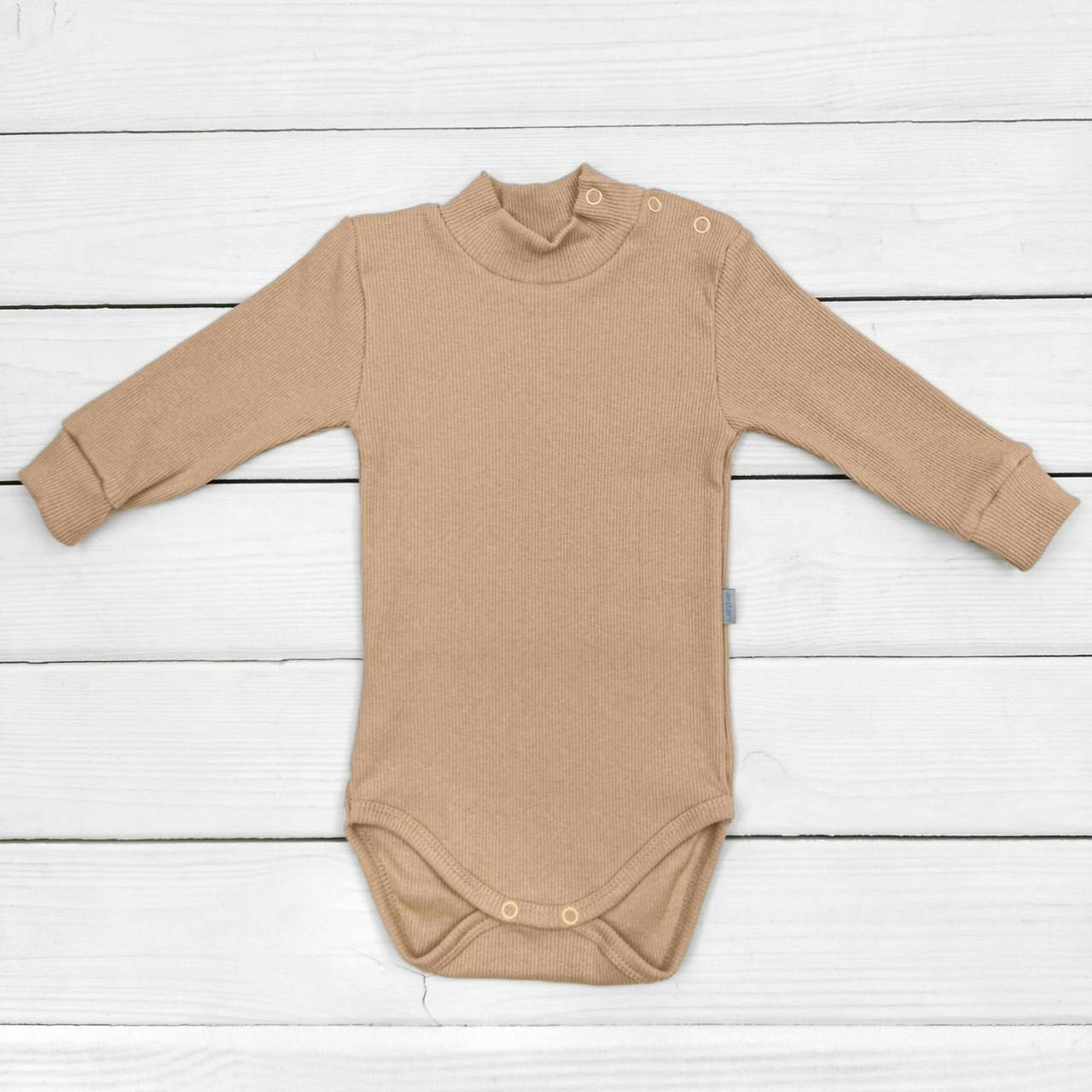

Детский боди рубчик в нейтральном цвете Beige