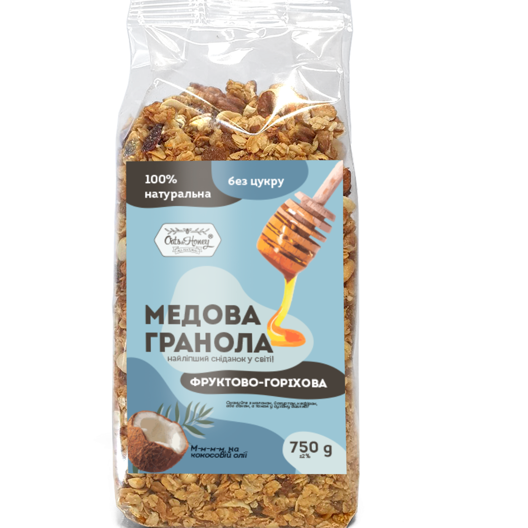 

Гранола Фруктово-Ореховая 750 г