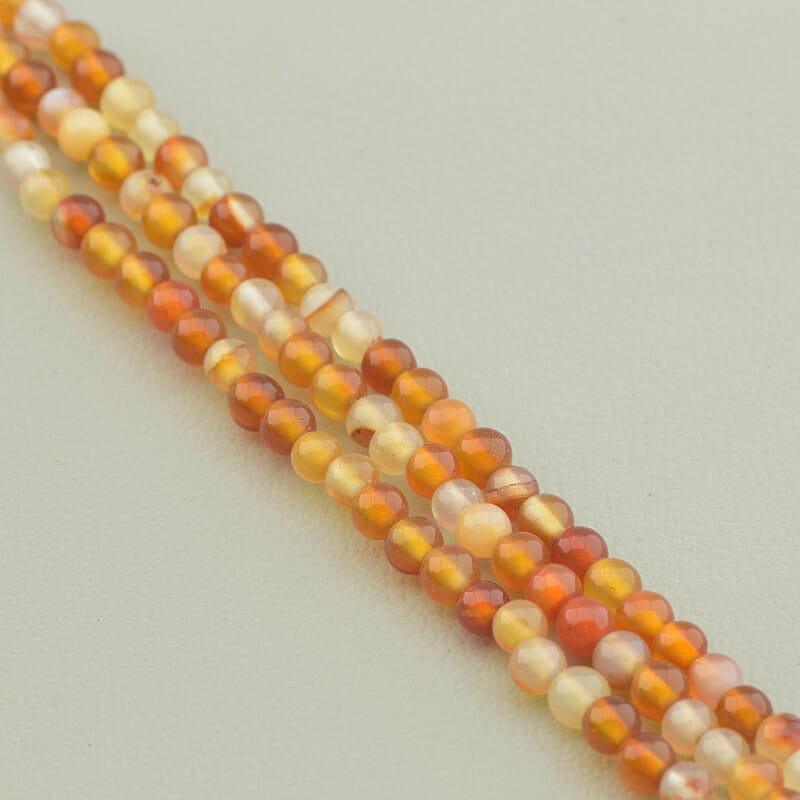 

035526 Нитка Сердолик 38 см. 4 мм.