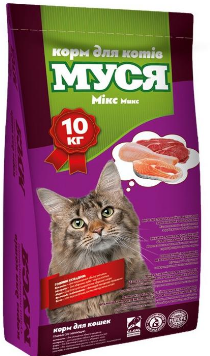 

Сухой корм для котов Муся со вкусом микс 10 кг