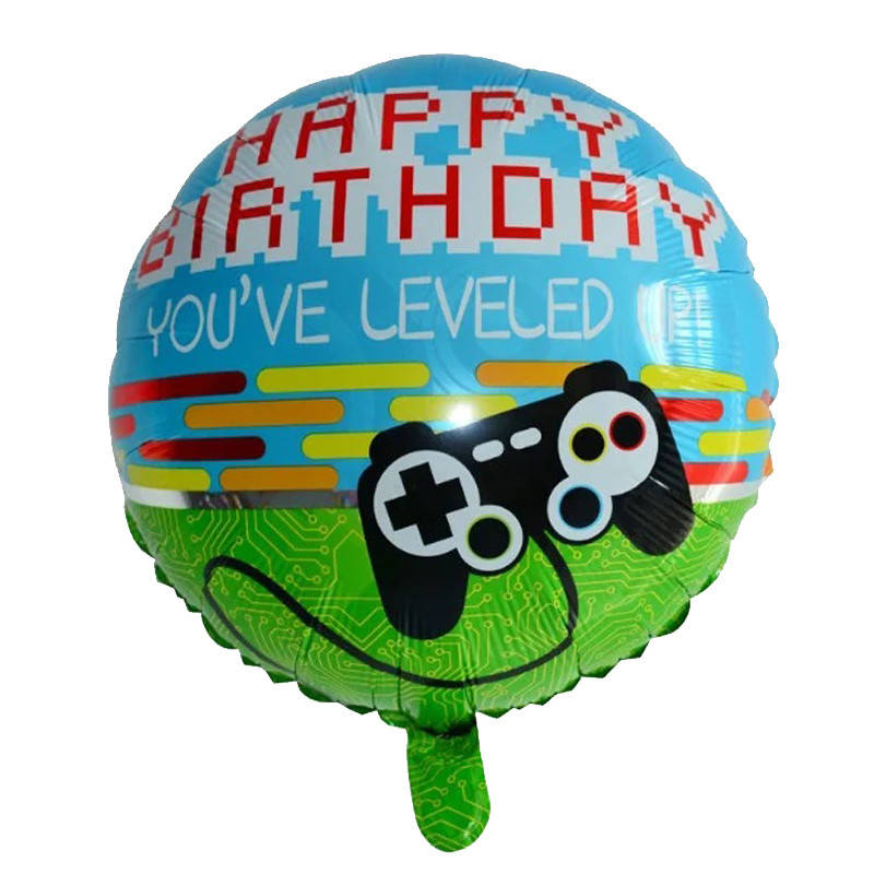 

Фольгированный шар круг Happy Birthday джойстик 18" Китай