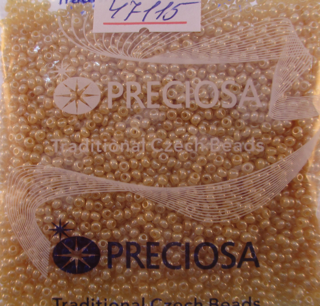 Бісер 10/0, колір — темно-кремовий, No47115 (пач.50 грамів)