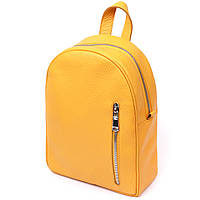 Яркий женский рюкзак из натуральной кожи Shvigel желтый