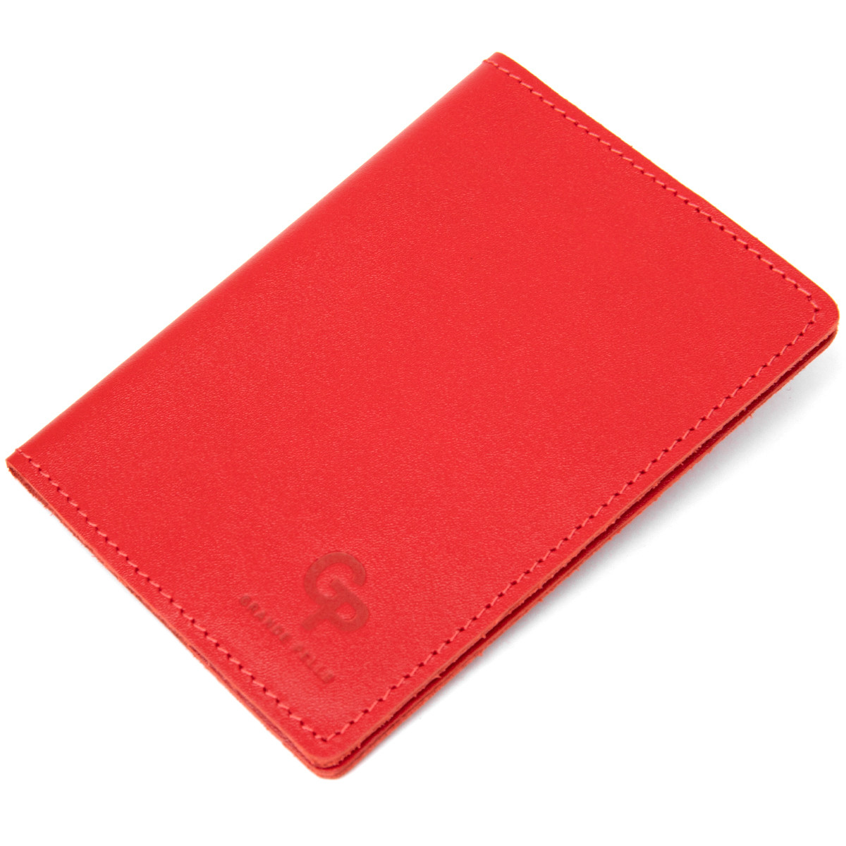 Яскрава обкладинка на паспорт із натуральної шкіри GRANDE PELLE червоний