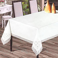 Нарядная скатерть на стол Tablecloth Mod 4, Белый, 140х180