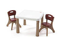 Набор: стол и 2 стула Step 2 KITCHEN TABLE & CHAIRS 50x35x35/48x64x64 см