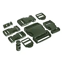 Набор пряжек Fastex (9 шт.) BUCKLE SET Olive єдиний