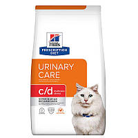 Корм для котів Хіллс Hills PD Feline c/d Urinary Multicare Stress з куркою 1,5кг при сечокам'яній хворобі