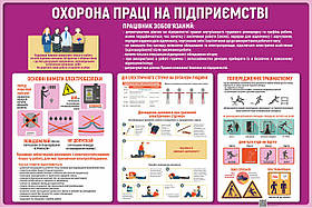 Стенд "Охорона праці на підприємстві" в кабінет ОХОРОНИ ПРАЦІ