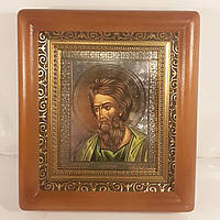 Ікона Андрій Первозванний, лик 10х12 см, в коричневому дерев'яному кіоті