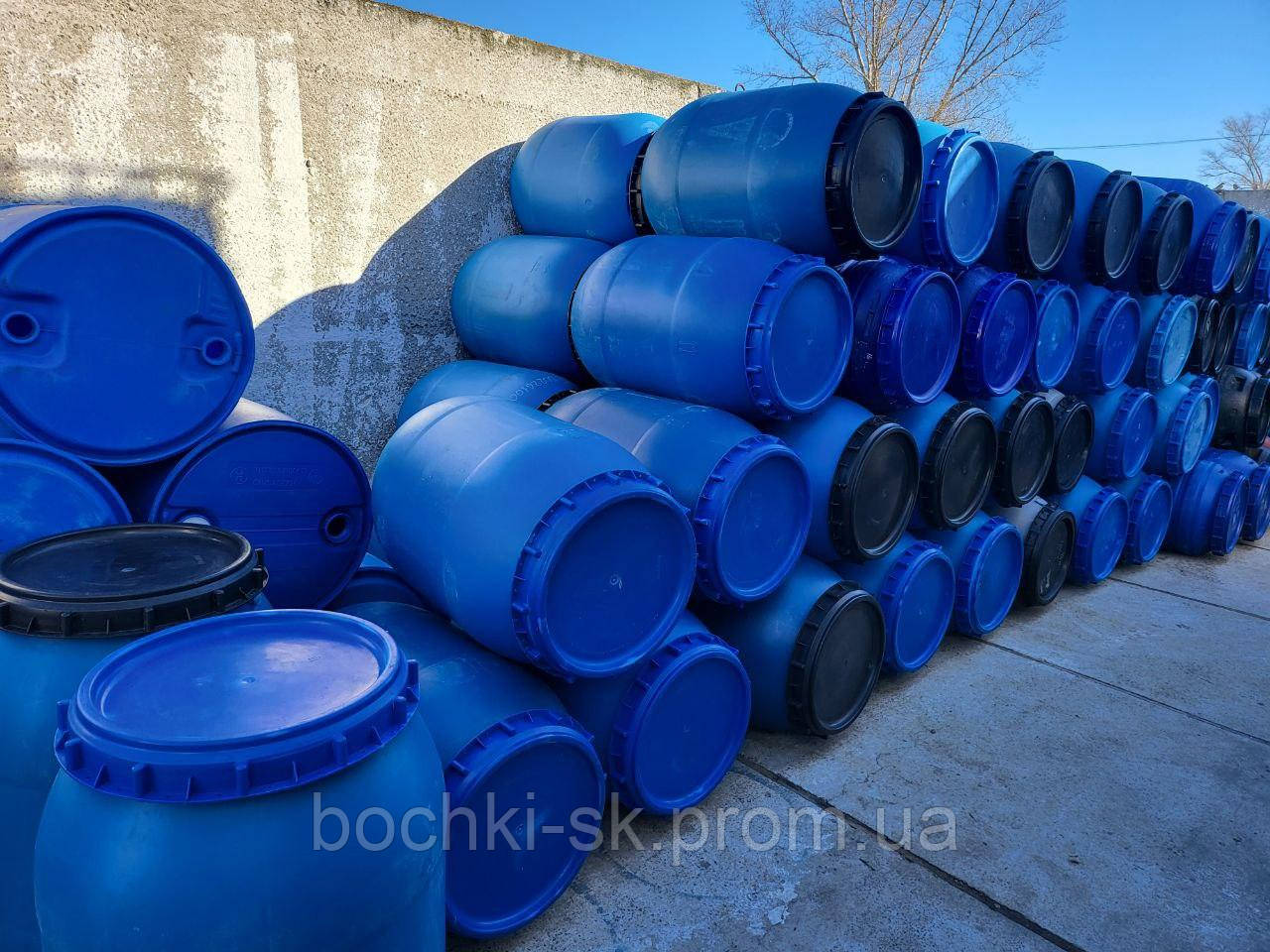 Пластикова Бочка харчова б/в 200л, фото 1