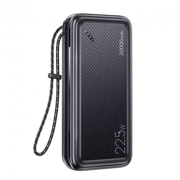 Зарядний пристрій Power bank Helt 20000mAh QC3.0 PD 22.5W Зовнішній акумулятор (Black)