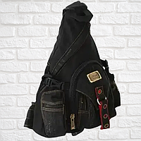 Рюкзак на одно плечо практичный городской, спортивный, молодежный, универсальный, прочный мужской