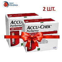 Тест-смужки Акку-Чек Перформа (Accu-Chek Performa) 100 шт. 2 упаковки