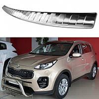 Защитная накладка на задний бампер для KIA Sportage IV 2016-2018 /нерж.сталь/