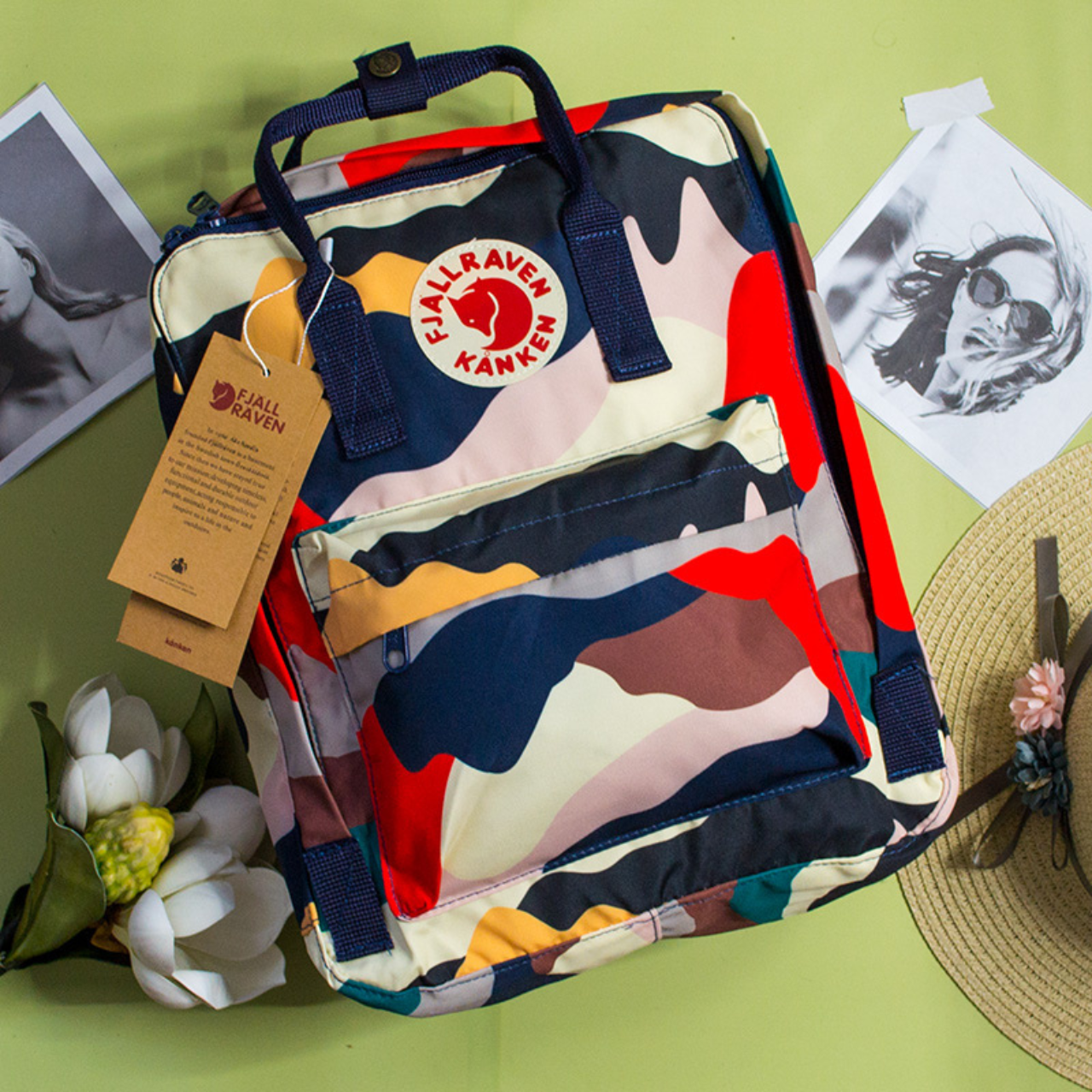 Рюкзак Fjallraven Kanken Art жіночий, міський спортивний рюкзак Канкен з ручками, фото 1