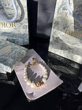 Браслет Діор / Брендовий браслет позолота, перли, фото 4