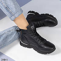 Женские зимние ботинки на шнуровке