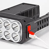 Ліхтар Multifuctional ручний світлодіодний W5117 із зарядкою від USB LED Ліхтарик акумуляторний, фото 8