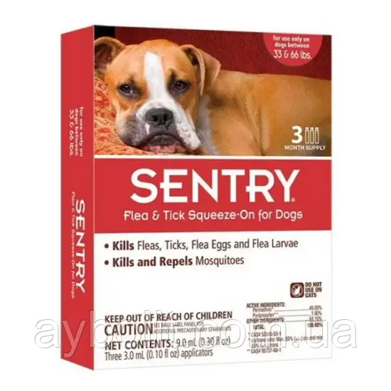 Краплі Sentry від 15 до 30 кг