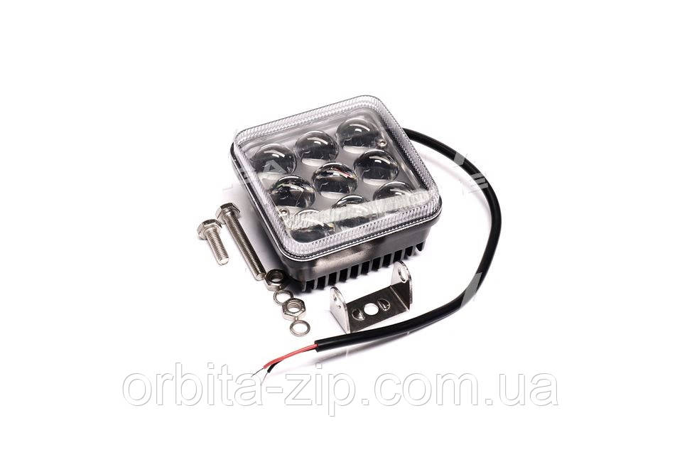DK.27W6D-S Фара додаткова світлодіодна LED квадратна 27W, 9 ламп, 6D