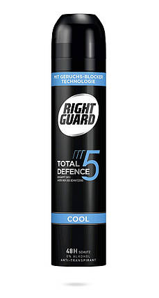 Дезодорант-антиперспірант спрей Schwarzkopf Right Guard Total Defence 5 Cool 250 мл, фото 2