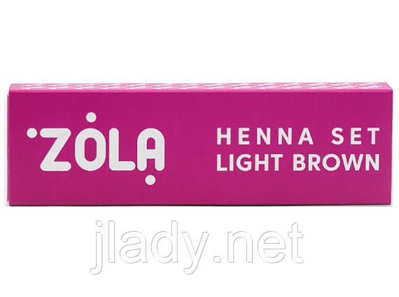 Набір хни для брів Light Brown (4 відтінки по 2,5 г) ZOLA