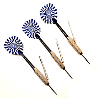 Дротики для гри в дартс циліндричні BL-3200 Baili (латунь, вага 20гр, 3шт., +3хвост, +3опер, футляр)