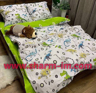 Комплект постільної білизни 150*215 см "Механічний динозавр" 100% бавовна