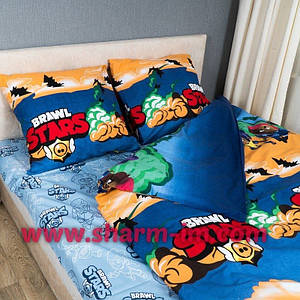 Комплект постільної білизни 150*215 см "Бравл Старс" 100% бавовна