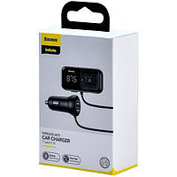 FM-трансмиттер Baseus T typed S-16 wireless MP3 car charger (English) Black (CCTM-E01)