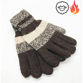 Вовняні рукавички для дітей на 8-10 років, Чорні/Місячі рукавички/рукавички для підлітків Коричневий
