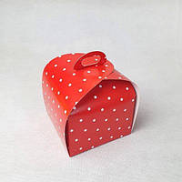 Коробка-сундучек для кондитерских изделий Червона в крапочку