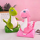 Плед іграшка подушка 3в1 собака "Динозаврик" із пледом усередині