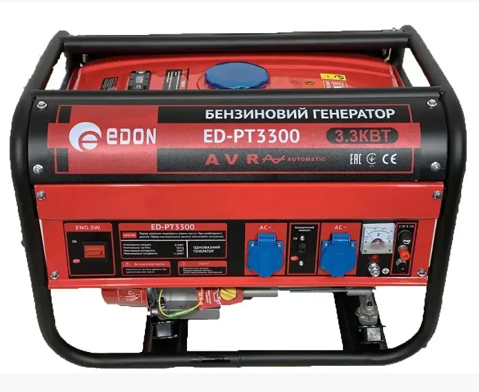 Бензиновый генератор ГАЗ БЕНЗИН Edon ED-PT3300 3.3 кВт с медной ...