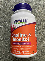 Холін і інозитол Now Foods Choline & Inositol 500 mg 100 Caps