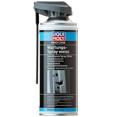 Брудовідштовхувальне біле літієве мастило спрей Liqui Moly Pro Line Wartungs Spray Weiss 400мл, фото 2