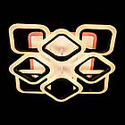 Світлодіодна люстра 144 Вт з підсвічуванням основи та пультом д/к колір каркасу чорний D-AS9171/4+4 BK LED 3color dimmer, фото 2