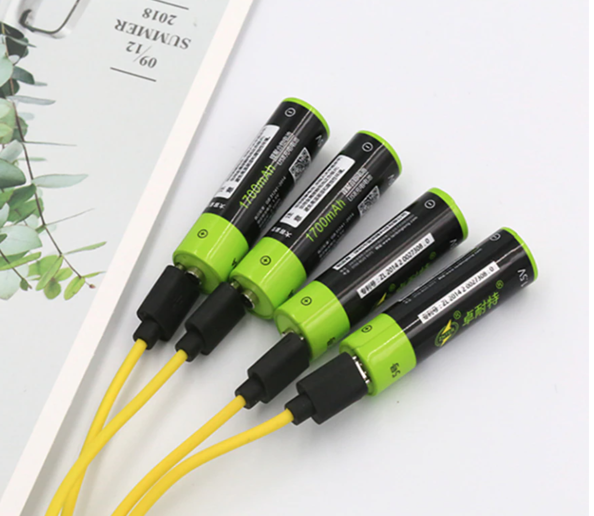 ZNTER Li-po АА пальчиковий акумулятор 1700 mAh з функцією заряджання Micro USB 1.5В, фото 1