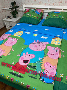 Комплект постільної білизни 150*215 см "Свинка Пеппа" 100% бавовна