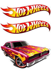 Вафельна картинка для мафінів, топерів, пряників "Hot Wheels" (лист А4) 7