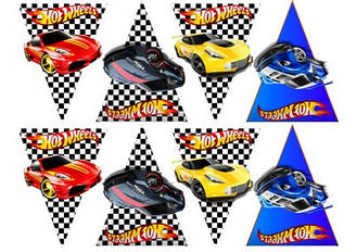 Вафельна картинка для мафінів, топерів, пряників "Hot Wheels" (лист А4) 9