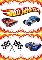 Вафельная картинка для маффинов, топперов, пряников "Hot Wheels" (лист А4) 10