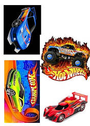 Вафельна картинка для мафінів, топерів, пряників "Hot Wheels" (лист А4) 11