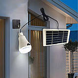 Акумуляторна Лампа Solar Led Light GR-020 світильник із сонячною панеллю ліхтар світлодіодний на гачку, фото 7